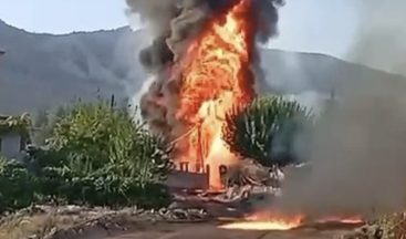 Şırnak’ta yol çalışması sırasında boru hattından sızan petrol alev aldı